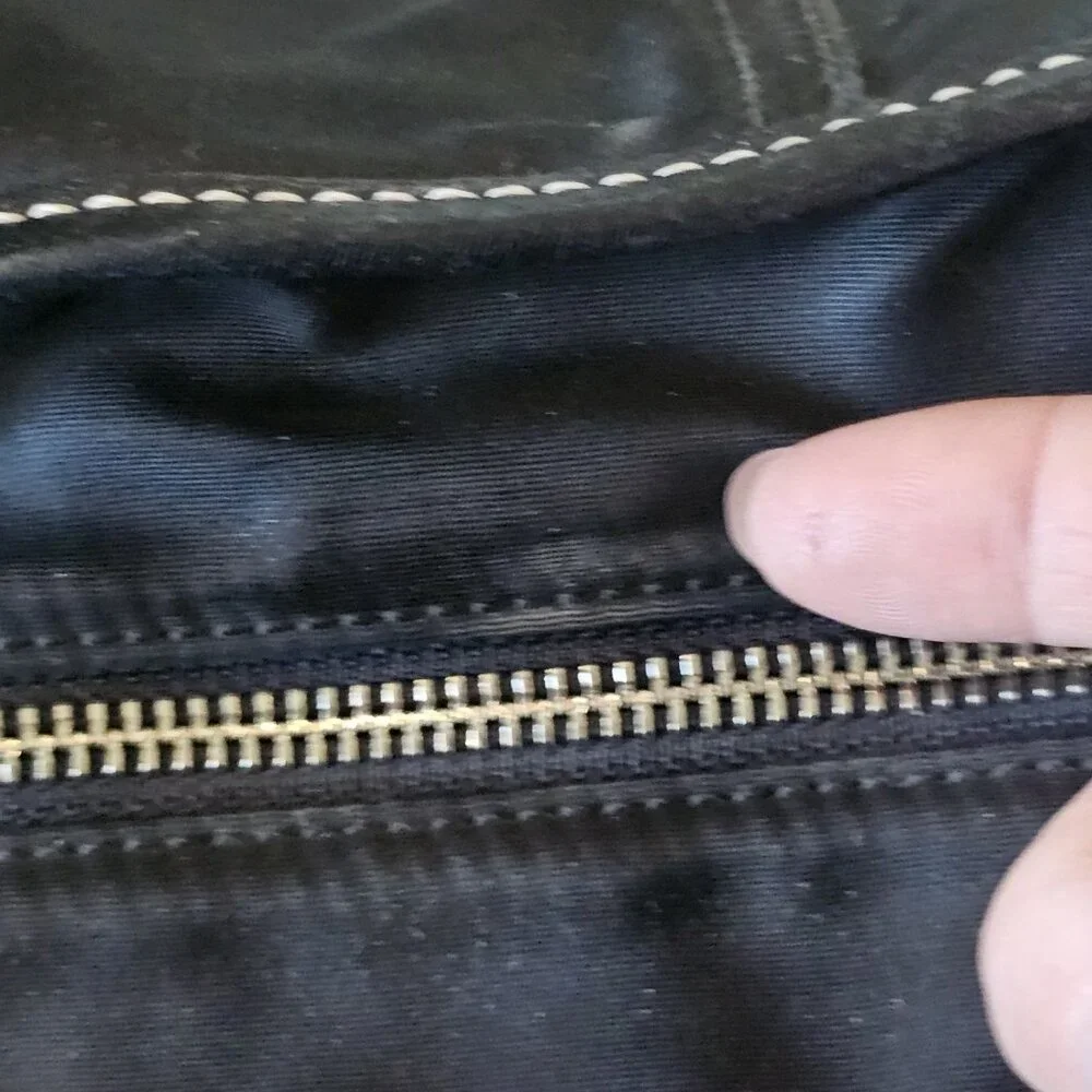 VTG Y2K COACH Black Nylon‎ Leather Tote Purse Bag 5150 Classic Preppy Minimalist